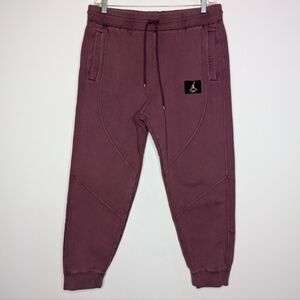 Nike Air Jordan Maroon Drawstring Jogger Ankle Sweatpants XL